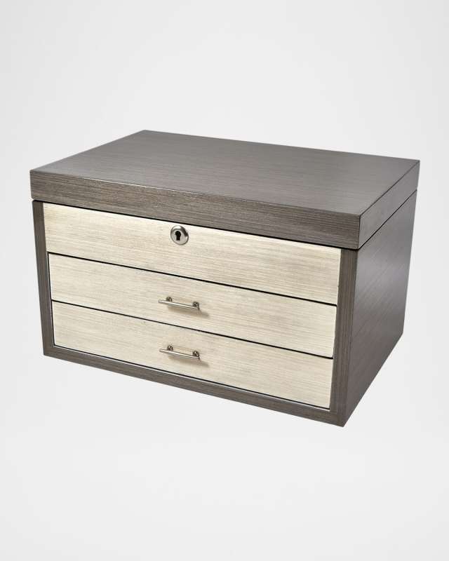 Two-Tone Wood Jewelry Box